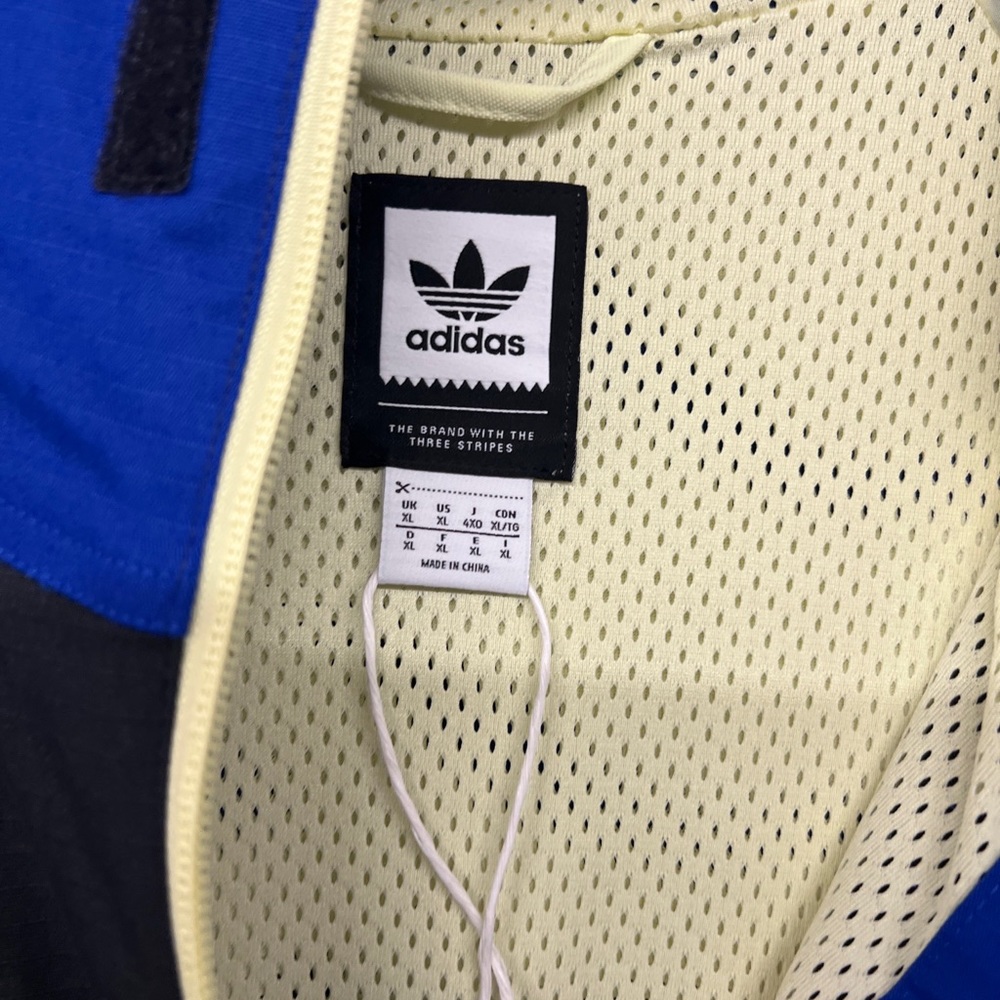 NEW NWT $170 ADIDAS ALLTIMERS JACKET BLUE / CARBON Mesh lining colorblock coat - Picture 12 of 12